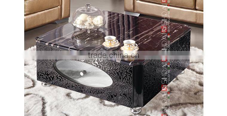 45%off black marble top Coffee table LV-TA801Q