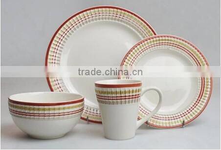 8"colorful plate and 300ml colorful mug ceramic