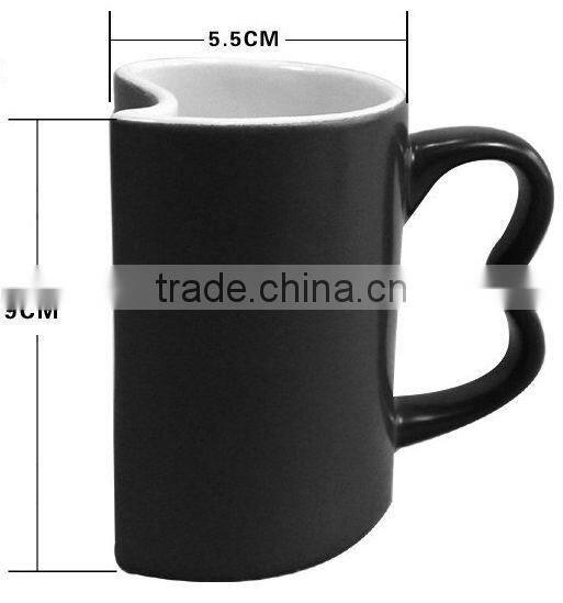 Black couple ceramic color mug
