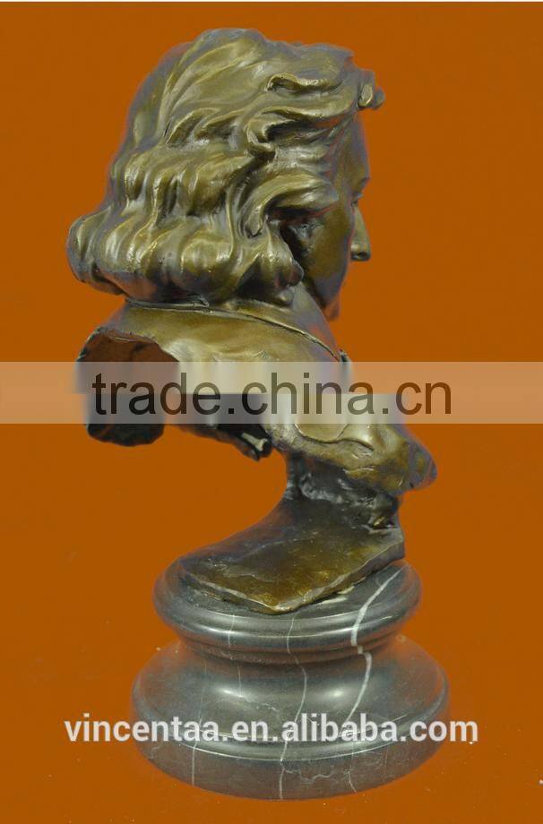 high quality bronze beethoven bust statue