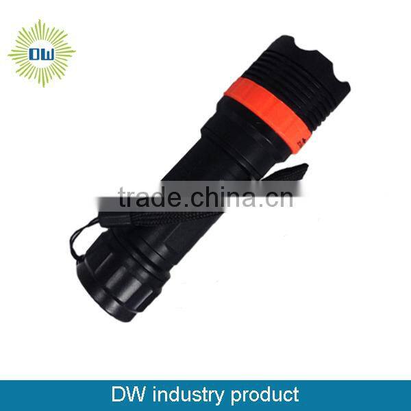 1 led fake-metal zoomed plastic flashlight for promotion