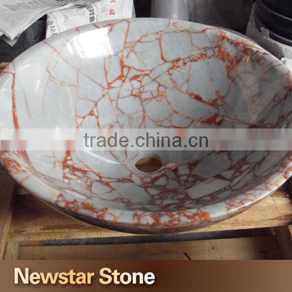 Chinese made natural stone red kitchen sink