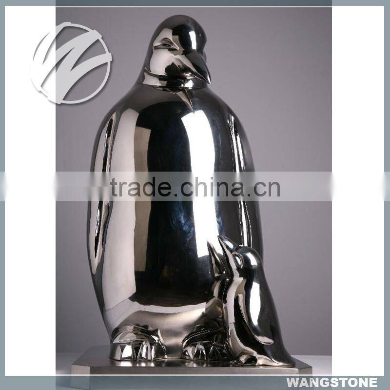 Stainless Steel Penguin Abstract Animal Sculpture