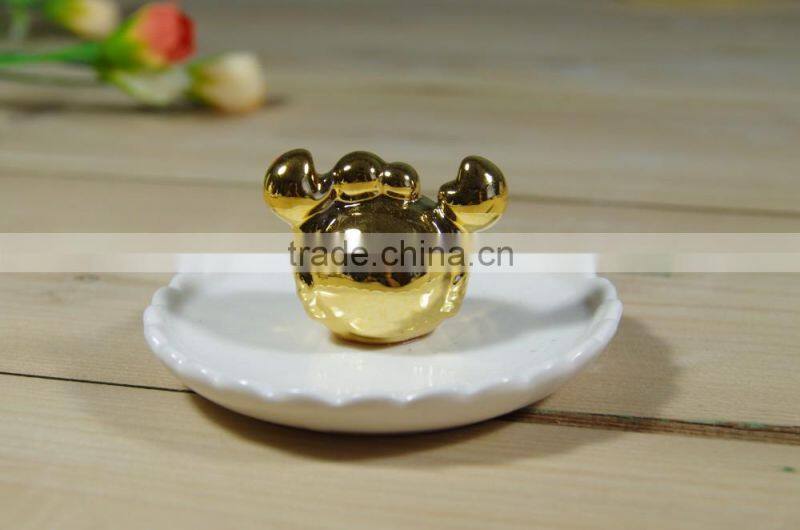 Promotional ceramic tray jewelry holder ring holder