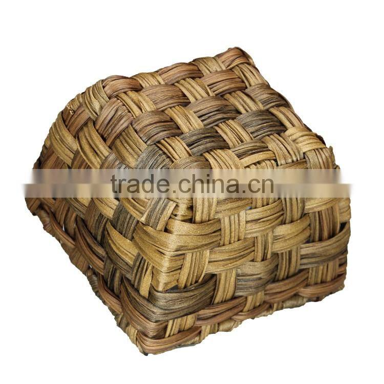 Imitation water hyacinth square box flowerpot hand woven garden planter