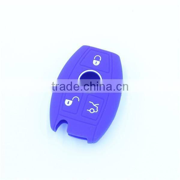 High Quality 3 buttons with hole Silicone Car Key Cover Case for Mercedes-benz remote keys in stock