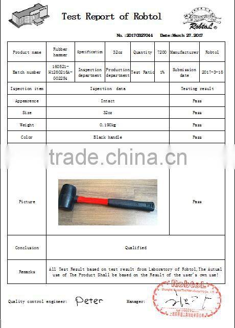 32oz Rubber Hammer Double Face Two Way Mallet Plastic Nylon Head