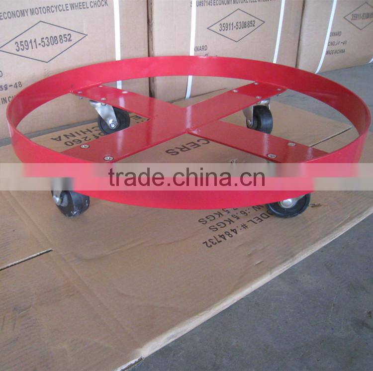 300kg heavy duty material handling tool round barrel steel oil drum dolly
