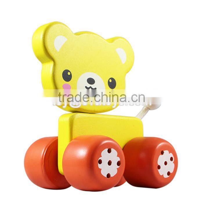 Wholesale cheap baby mini wooden toy cars for sale W04A036