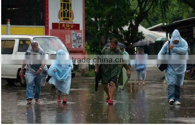 translucent disposable rain poncho