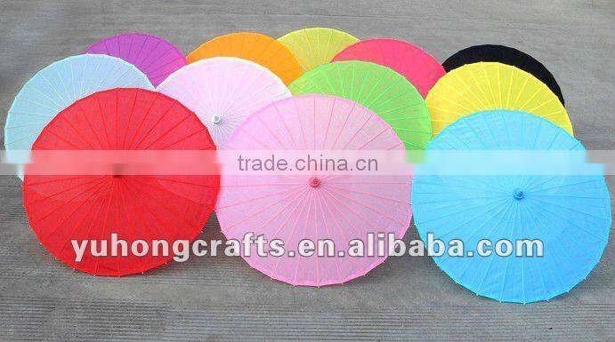 White color silk wedding parasol