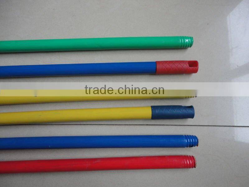 PVC coated corn broom wooden handle