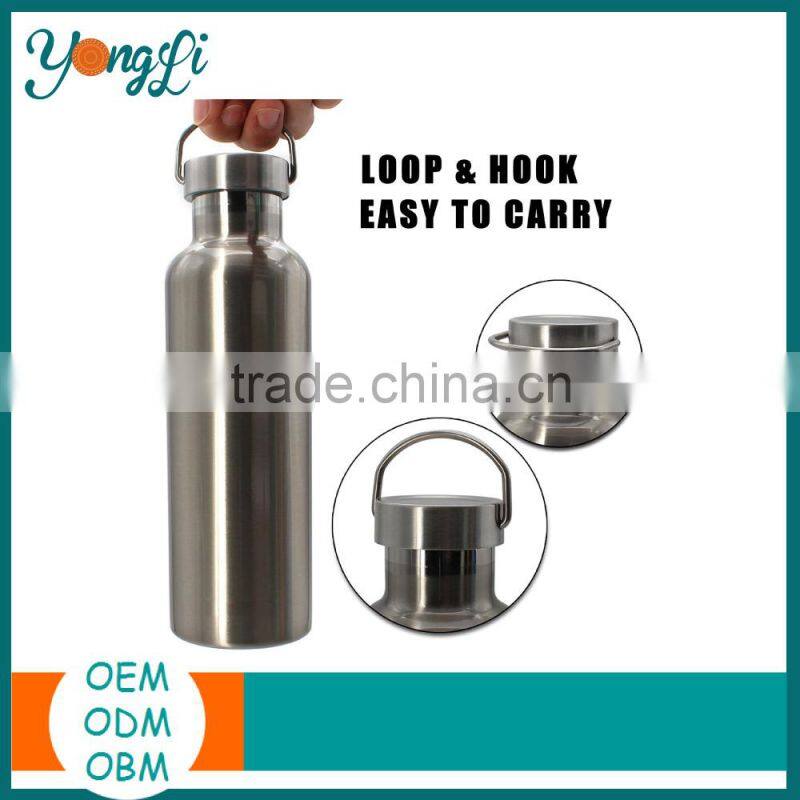 16 oz Stainless Steel Double Walled Vacuum Insulated Metal Water Bottle Travel