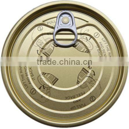 China made Tinplate Full Aperature Easy Open, Tinplate Easy Open End