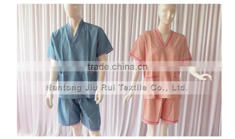 Pink/Blue Korean Style Sweat Steaming Clothes Striped Pajamas Unisex Tracksuit Plus Size Pajamas For Spa