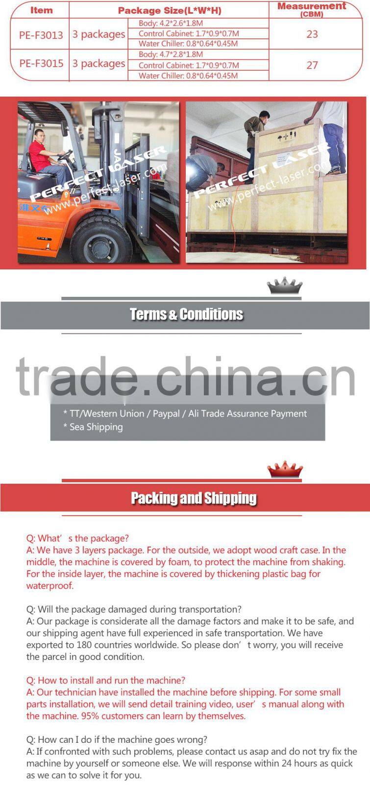 1530 500w /1000w Fiber Laser cutting machine for metal 1mm-14mm