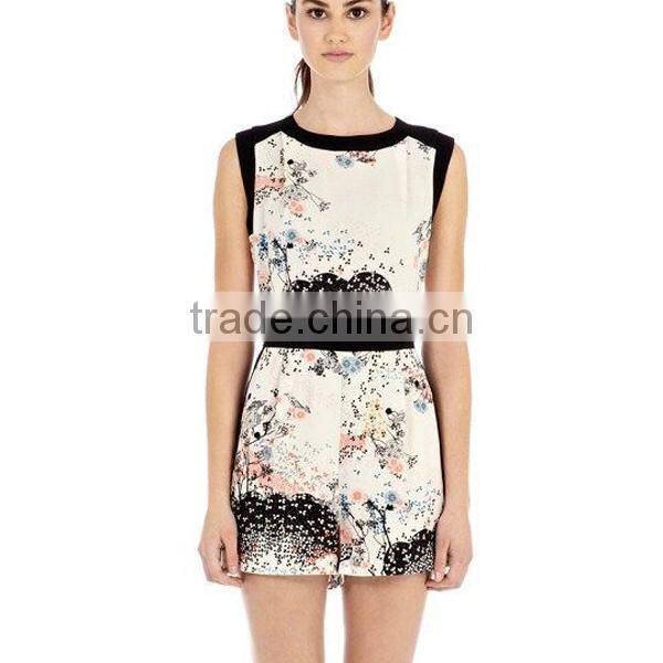 HD-D133 hot design elegant fashion floral women dress/casual ladies dress/jumpsuit