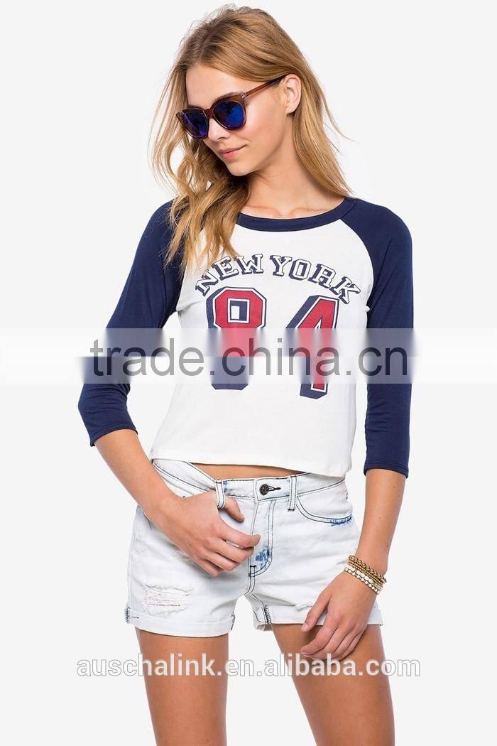 2016 best selling women raglan gym t shirt nice design