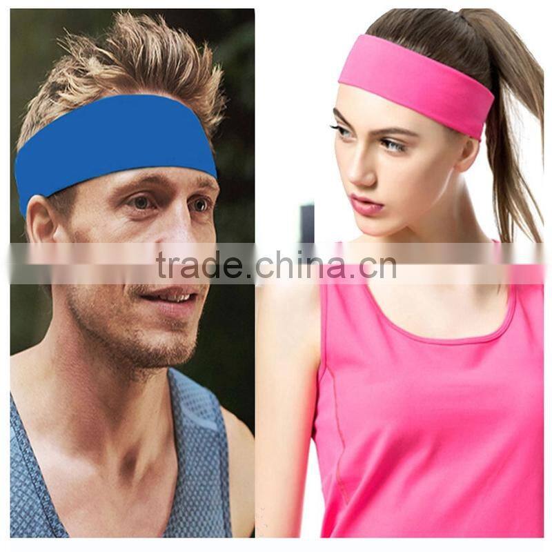 Dry fit sports yoda headband stretch elastic hair bands