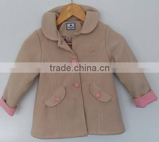 baby girl cute wool over coat for winter