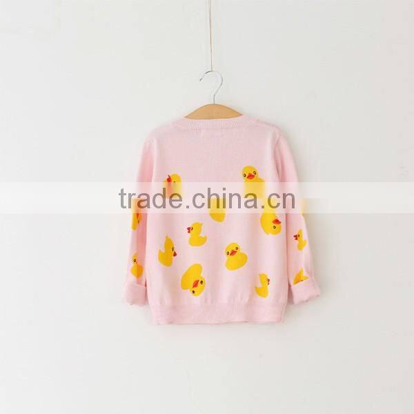 Girls stylish design cartoon fleece print coat in spring