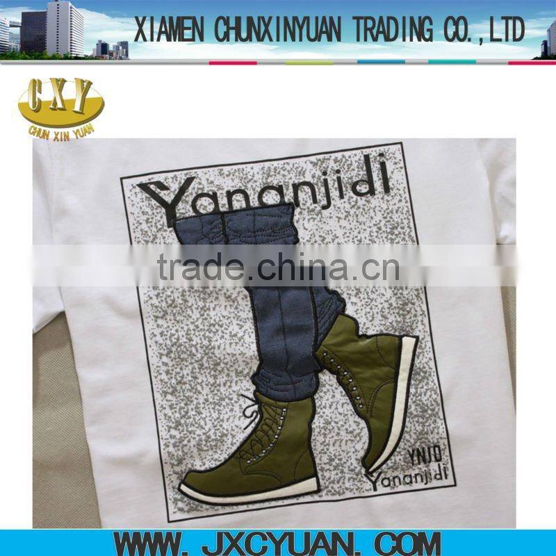 wholesale fashion design long sleeve men t shirt with printing