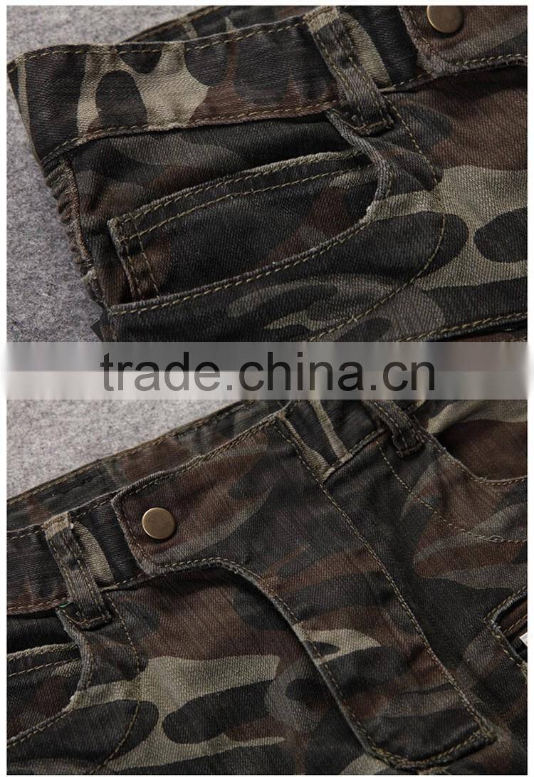 Men Latest Design Casual Jeans Camouflage Style Pants
