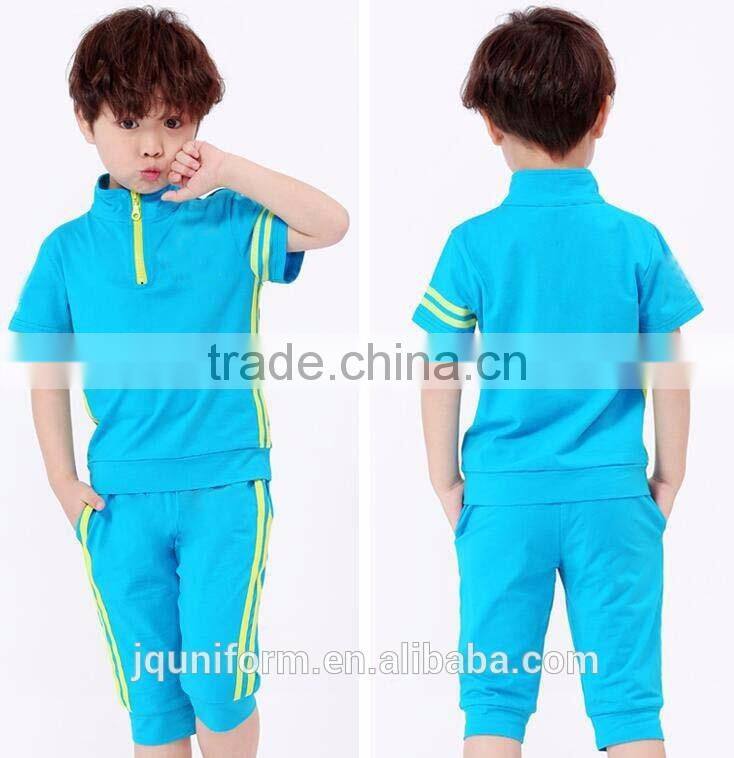 Primary Student Summer School Uniform Kids' Sports PE Knit