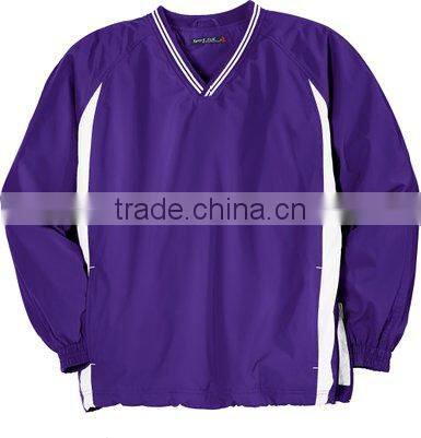 100 polyester long sleeve V-neck shirt