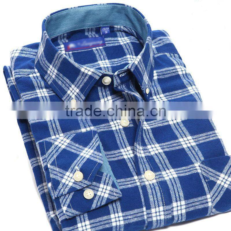 100% Cotton Spring Autumn Men Casual shirts Long Sleeve Plaid Male Retro Vintage Flannel Shirt