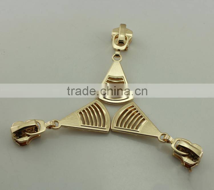 5# Customer Golden Metal Zipper Puller