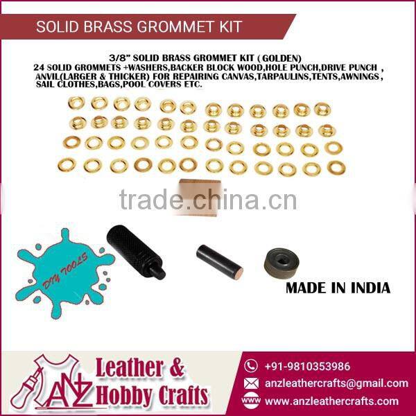 3/8 " Solid Brass Grommet Kit with Washer and Backer