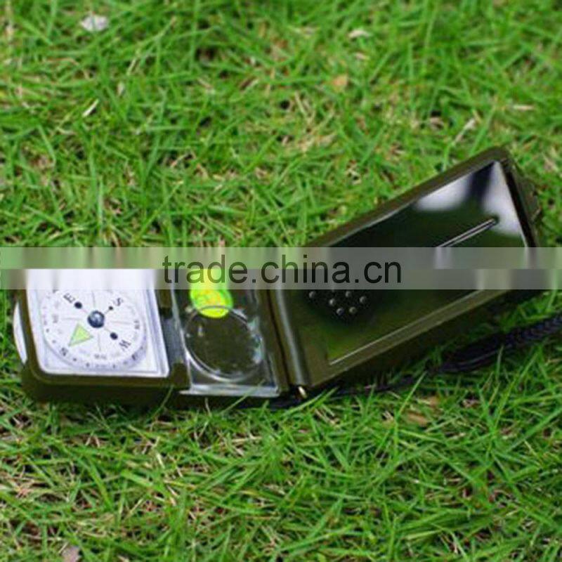 Multi-function 10 in 1 Military Tool Compass Hygrometer Led Light Thermometer Flint Fire Starter Outdoor Hiking Camping Survival