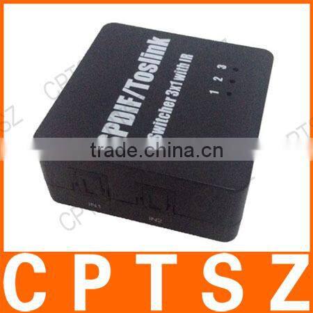 Spdif Switcher 3X1,Toslink switcher,3 ways optical signals switch to 1 set of SPDIF/TosLink signal receive device