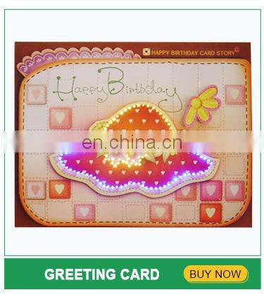 handmade custom led light colorful flashing greeting cards for gift