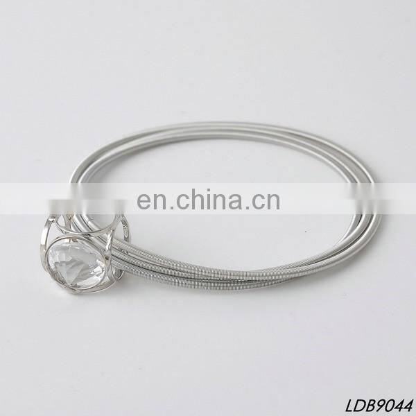 Screw wire cuff bangle bracelets with diamond men bracelets
