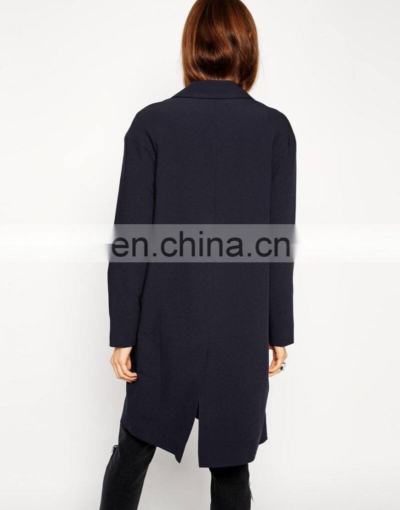 New Arrival Button Fastening Longline Coats and Jackets for Women