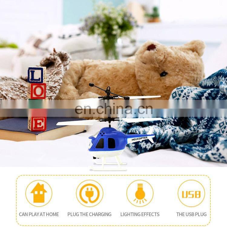 christmas gift ,8188 2CH Infrared Sensor Hand Induction Mini Helicopter with LED Light (Gold)