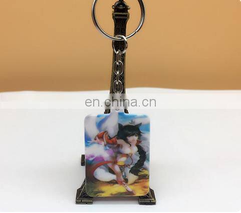 customized Digital photo keychain football soccer star movie star character keychain president election keychain