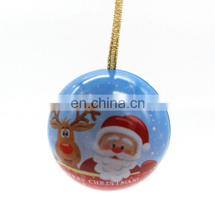 empty ball shape of tin box for Christmas gift wholesale
