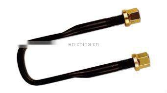 Truck spare parts square black paint u bolt and nuts for leaf spring