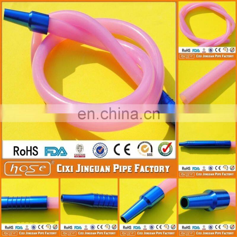 China Factory Supply 1.8Meters Eco-Friendly Double Colors Washable Hookah Hose Shisha Hookah Silicone Hose Silicone Hookah Hose