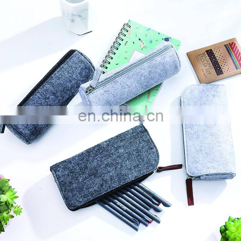 promotional standing pouch roll up bag felt pen organizer