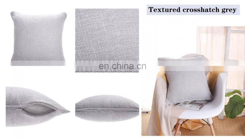 RTS Factory Price Textured Crosshatch Cationic Dyed Cushion Covers in stock