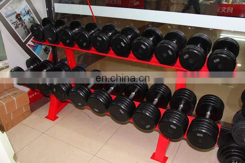Custom Logo Dodecagon Rubber Fixed Dumbbell Weights Set
