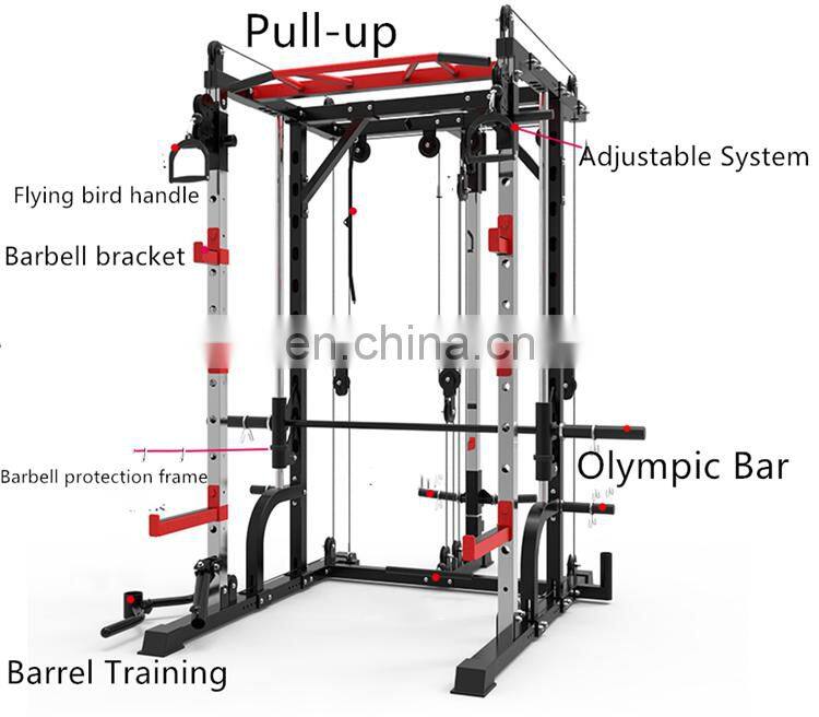 OEM Gym Equipment Multi-function Smith Machine Power Rack