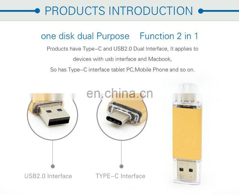 Hot Usb 2.0 Custom Logo 4GB type c usb flash drive