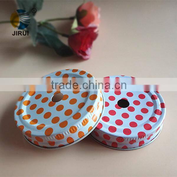 white painting daisy cut cap hold straw