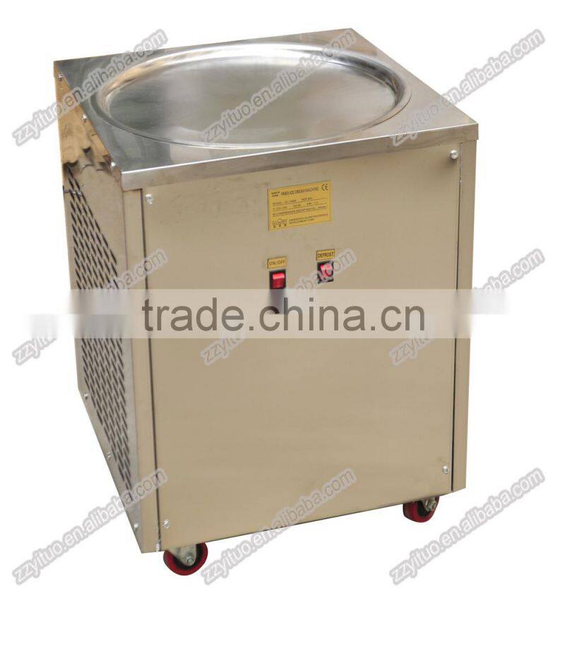 Factory Supply Flat Big Pan Fry Ice Cream Machine with Low Price