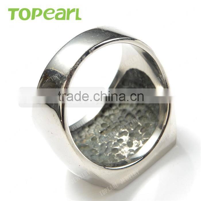 Topearl Jewelry 2016 New Design Fashion Men's Stainless Steel Cool Superman Rings For Men Boys Jewelry MER229